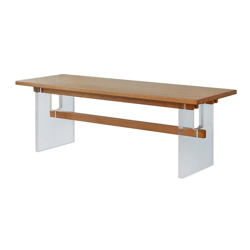 Modern Style Rectangle Dining Table Wood Table with Plastic Legs for Home
