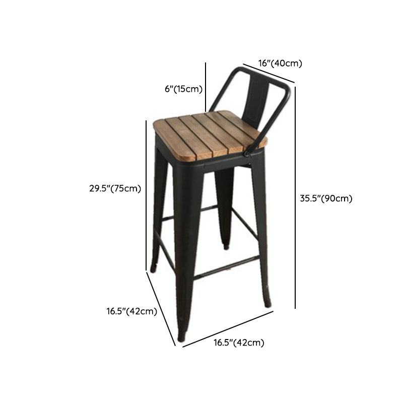 Glam 1/2 Pieces Bar Table Set Rectangle Wood Counter Table with Stools