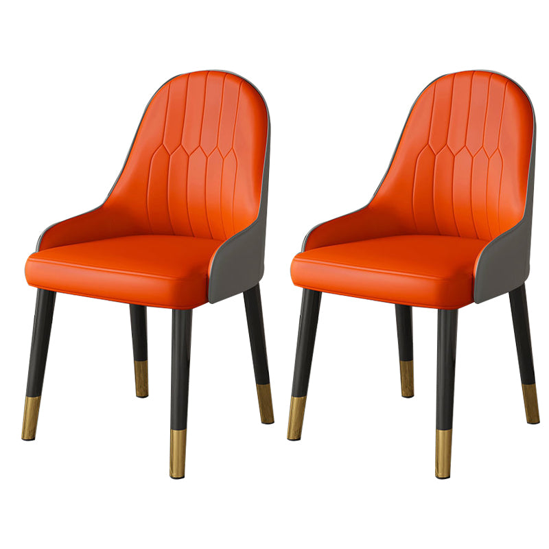 Faux Leather Dining Chair Parsons Home Dining Arm Side Chair