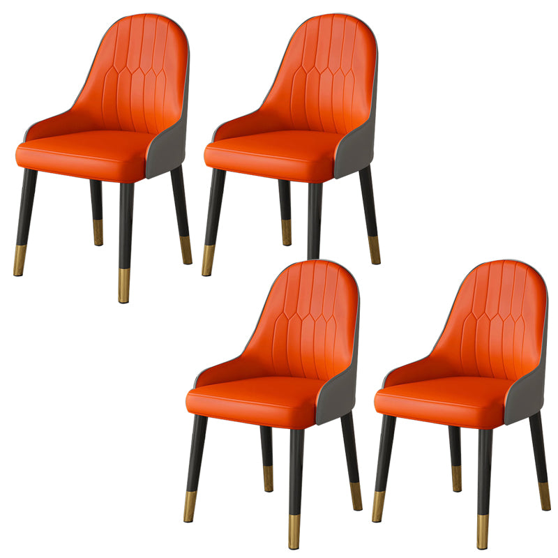 Faux Leather Dining Chair Parsons Home Dining Arm Side Chair