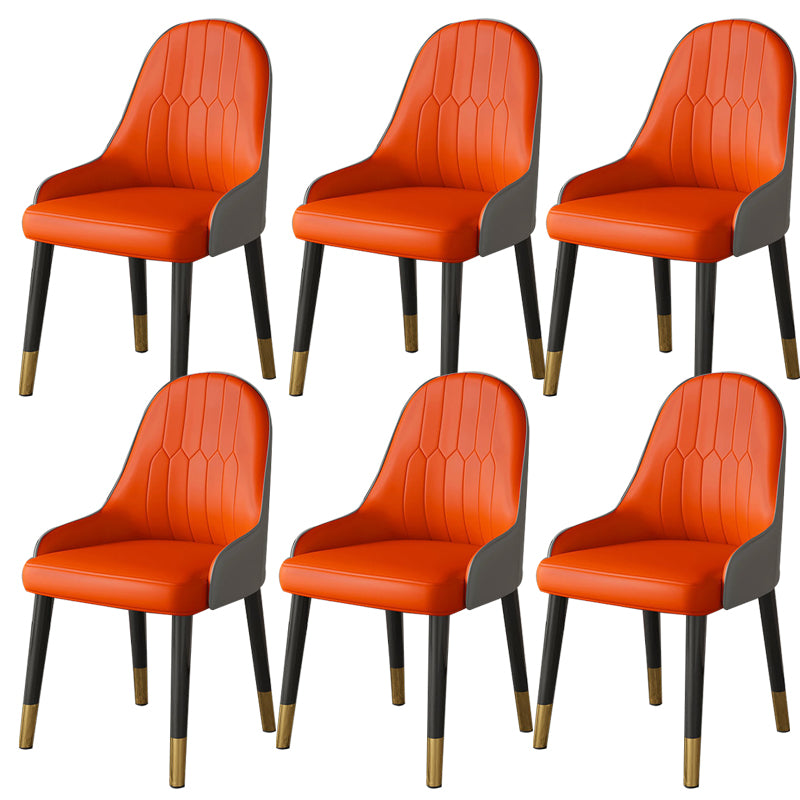 Faux Leather Dining Chair Parsons Home Dining Arm Side Chair