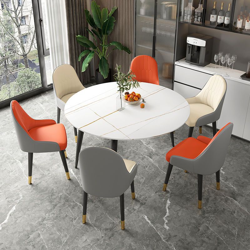 Faux Leather Dining Chair Parsons Home Dining Arm Side Chair