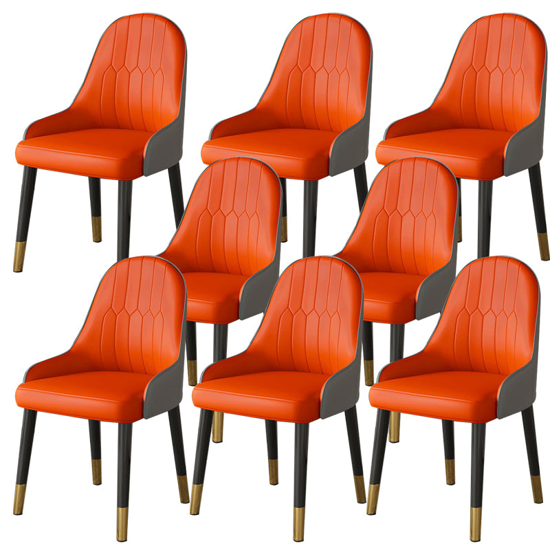 Faux Leather Dining Chair Parsons Home Dining Arm Side Chair