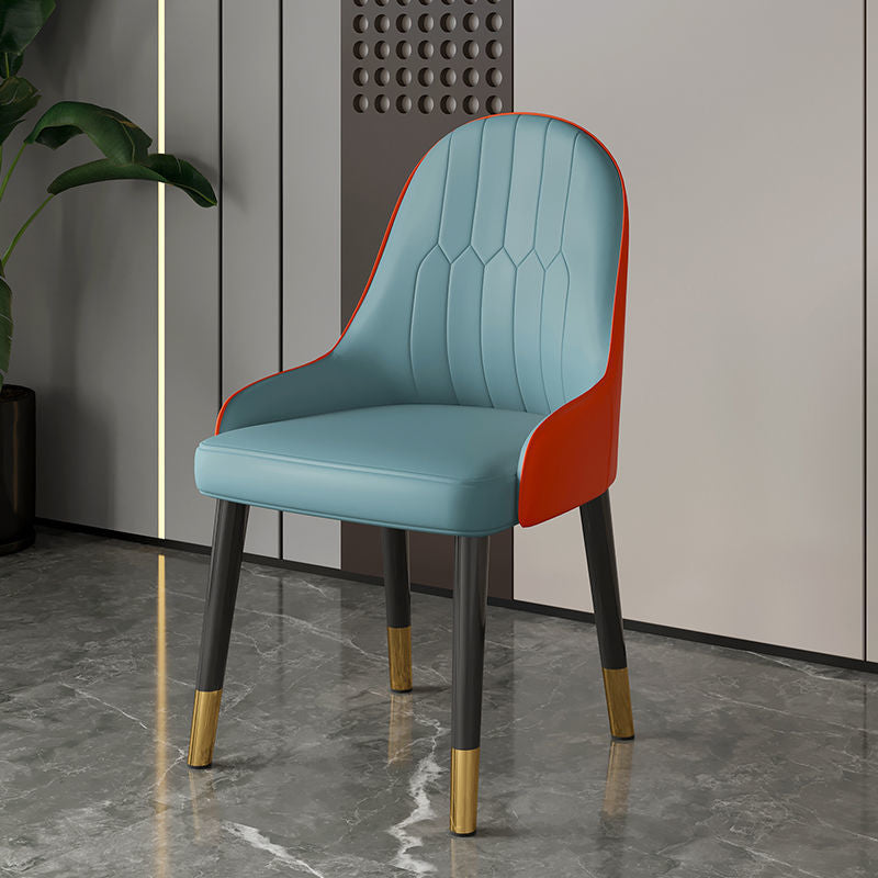 Faux Leather Dining Chair Parsons Home Dining Arm Side Chair