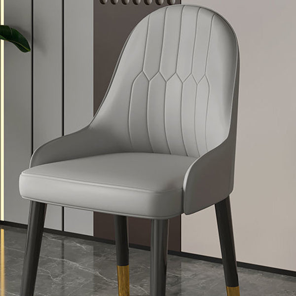 Faux Leather Dining Chair Parsons Home Dining Arm Side Chair