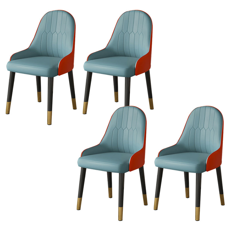 Faux Leather Dining Chair Parsons Home Dining Arm Side Chair