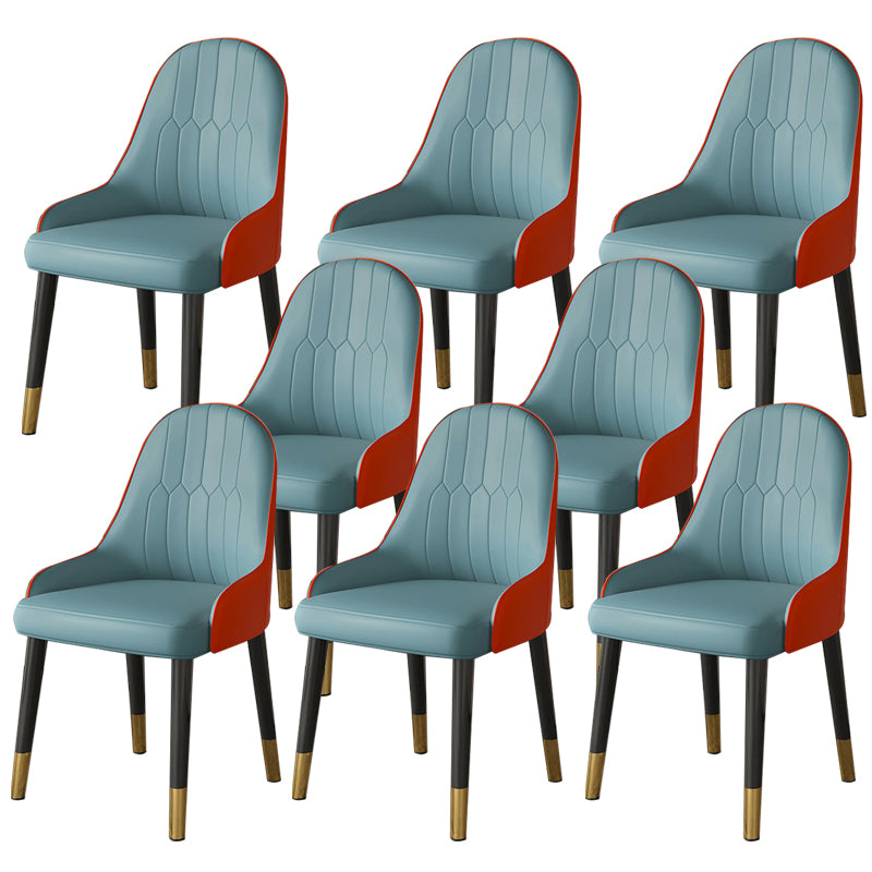 Faux Leather Dining Chair Parsons Home Dining Arm Side Chair