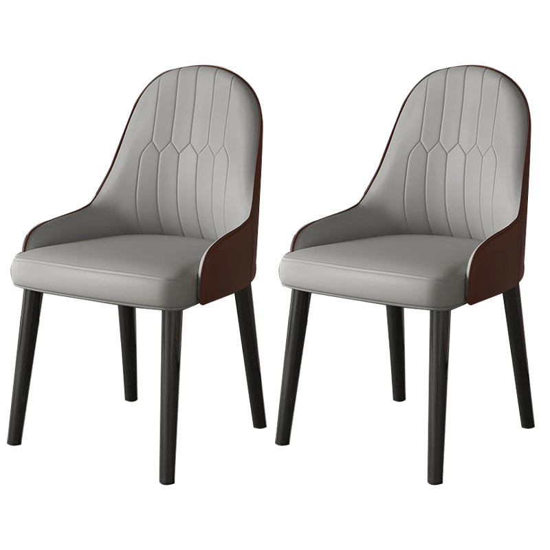 Faux Leather Dining Chair Parsons Home Dining Arm Side Chair