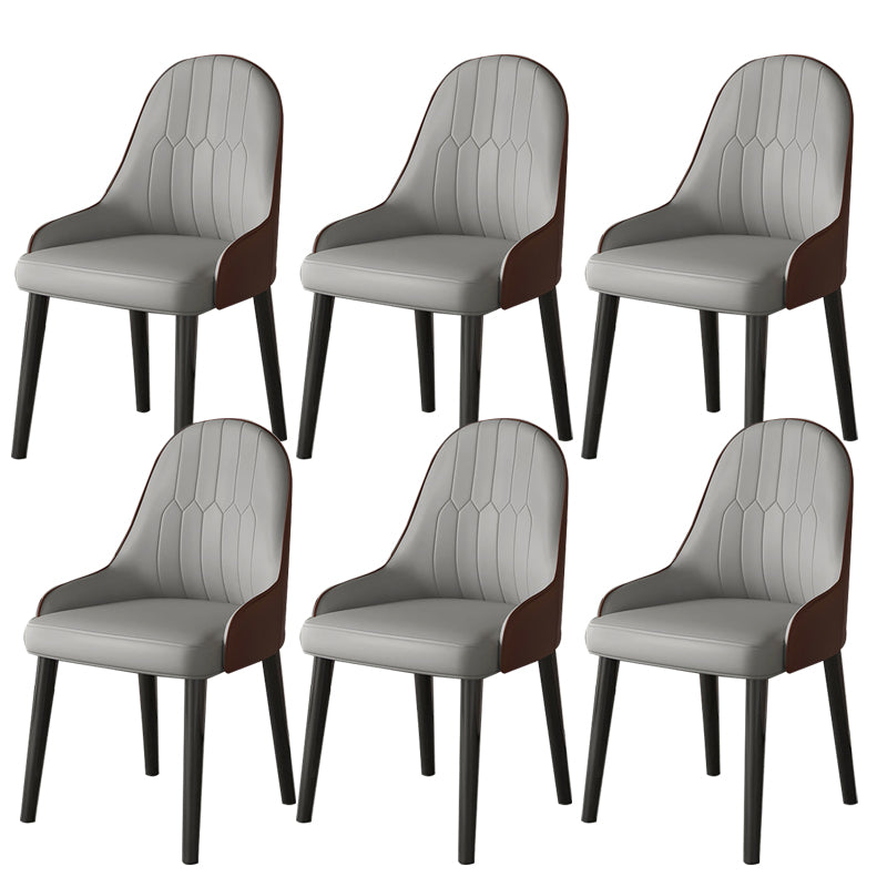 Faux Leather Dining Chair Parsons Home Dining Arm Side Chair