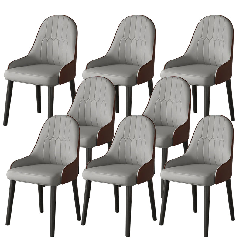 Faux Leather Dining Chair Parsons Home Dining Arm Side Chair