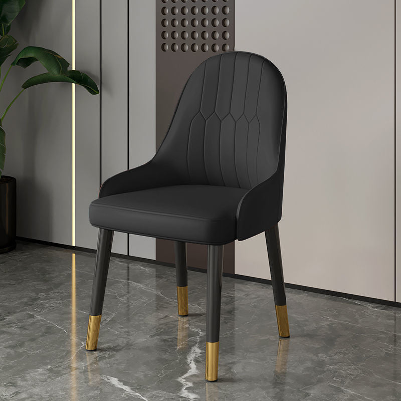Faux Leather Dining Chair Parsons Home Dining Arm Side Chair