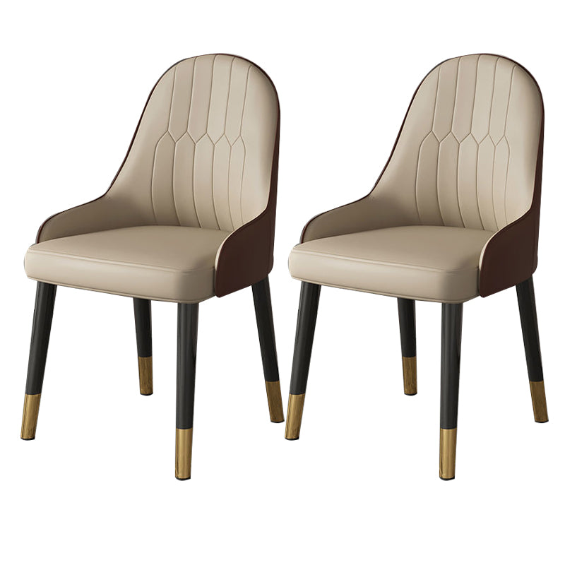 Faux Leather Dining Chair Parsons Home Dining Arm Side Chair