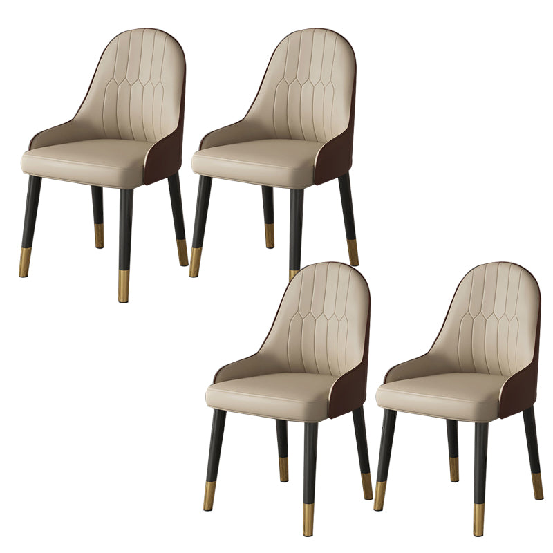 Faux Leather Dining Chair Parsons Home Dining Arm Side Chair