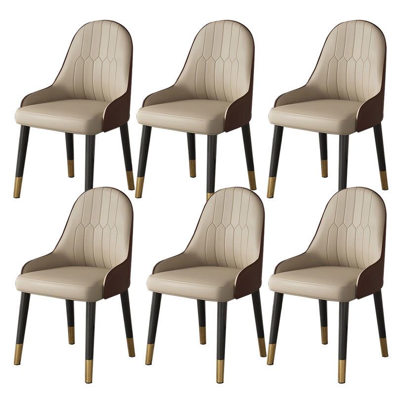 Faux Leather Dining Chair Parsons Home Dining Arm Side Chair