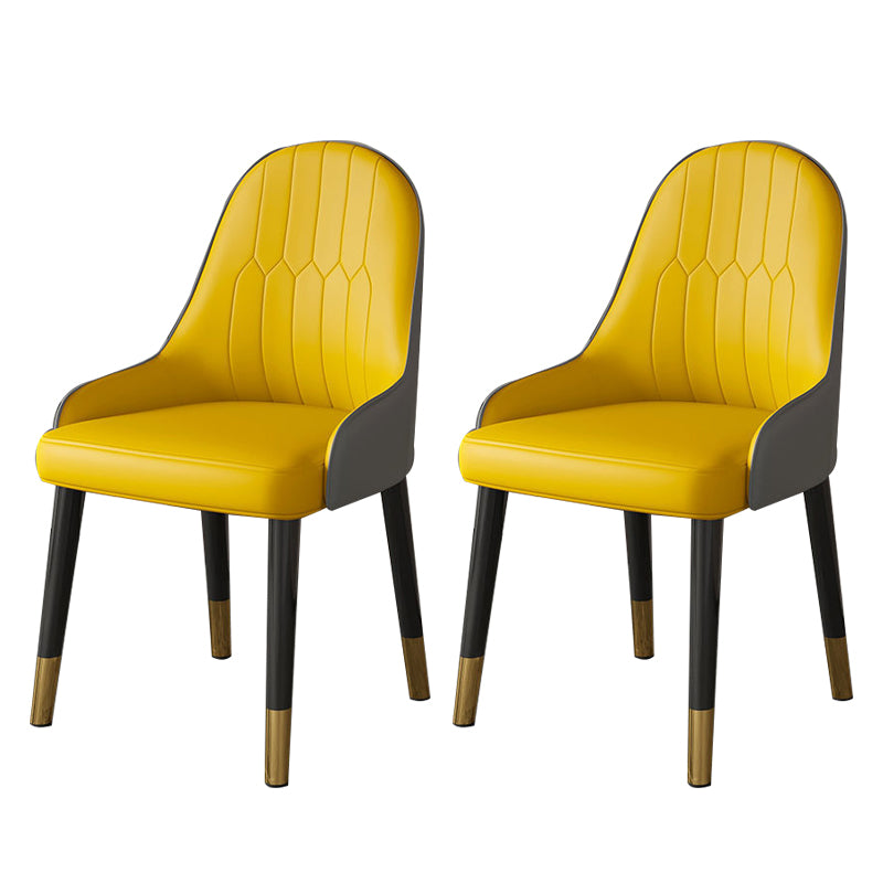 Faux Leather Dining Chair Parsons Home Dining Arm Side Chair