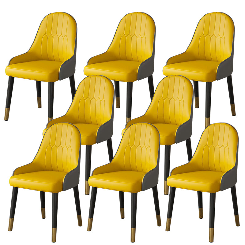 Faux Leather Dining Chair Parsons Home Dining Arm Side Chair