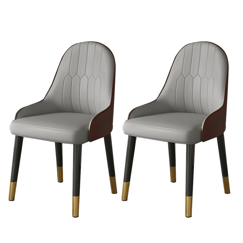 Faux Leather Dining Chair Parsons Home Dining Arm Side Chair