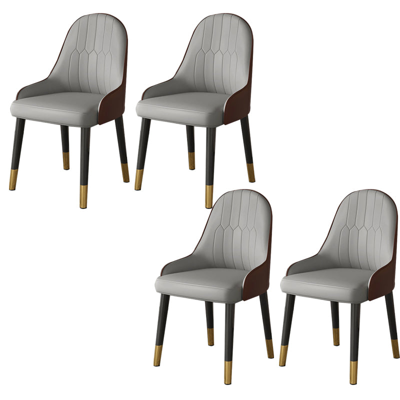 Faux Leather Dining Chair Parsons Home Dining Arm Side Chair