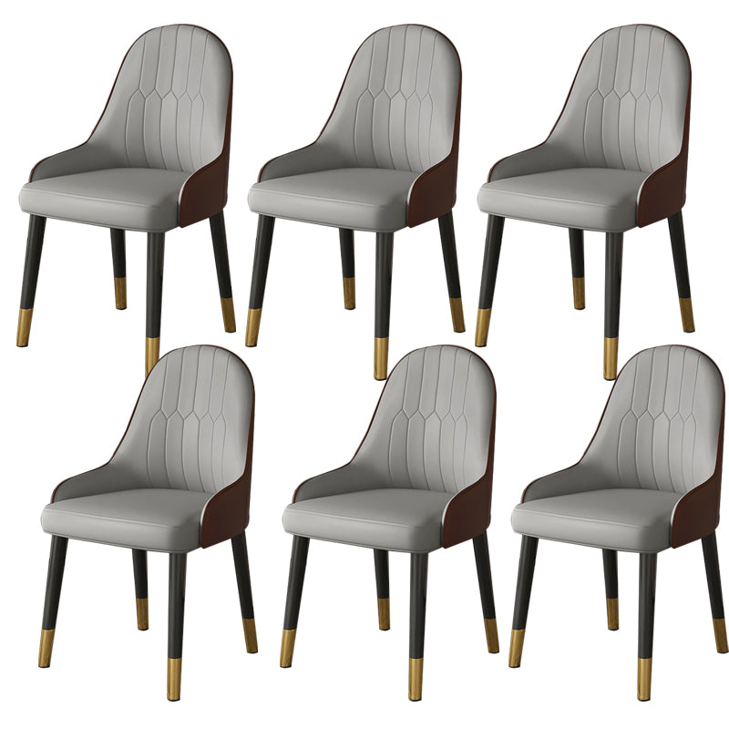 Faux Leather Dining Chair Parsons Home Dining Arm Side Chair