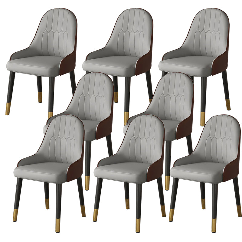 Faux Leather Dining Chair Parsons Home Dining Arm Side Chair