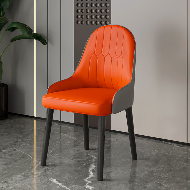 Faux Leather Dining Chair Parsons Home Dining Arm Side Chair