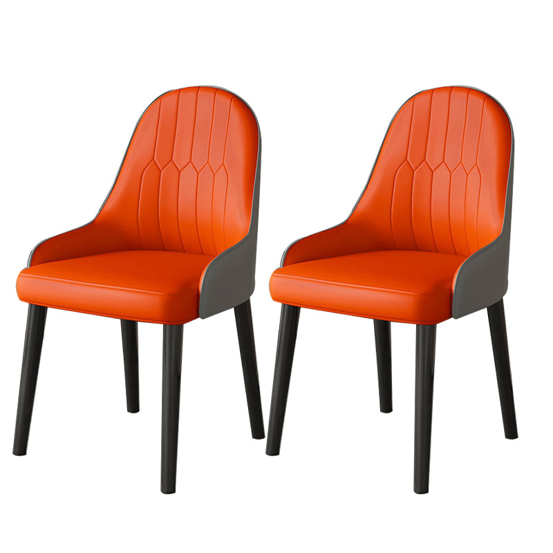 Faux Leather Dining Chair Parsons Home Dining Arm Side Chair