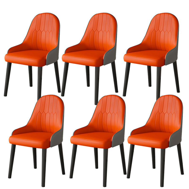 Faux Leather Dining Chair Parsons Home Dining Arm Side Chair