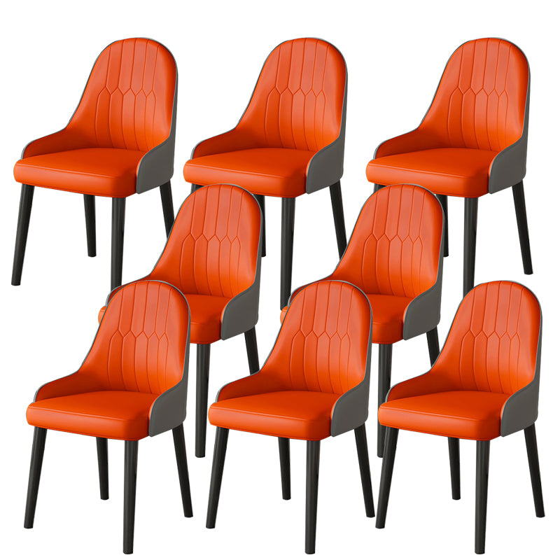 Faux Leather Dining Chair Parsons Home Dining Arm Side Chair