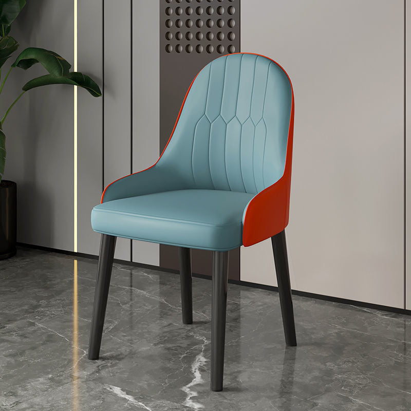 Faux Leather Dining Chair Parsons Home Dining Arm Side Chair