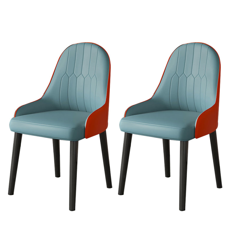 Faux Leather Dining Chair Parsons Home Dining Arm Side Chair