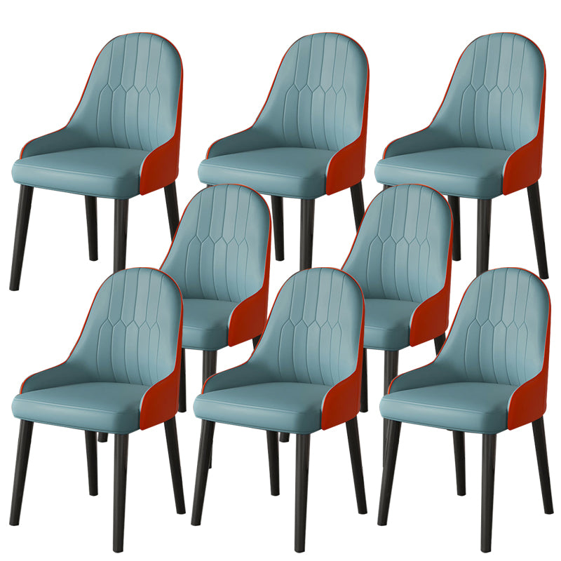 Faux Leather Dining Chair Parsons Home Dining Arm Side Chair