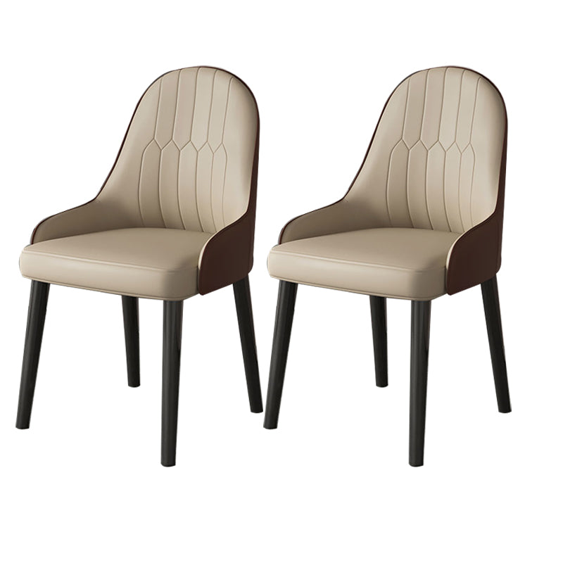 Faux Leather Dining Chair Parsons Home Dining Arm Side Chair