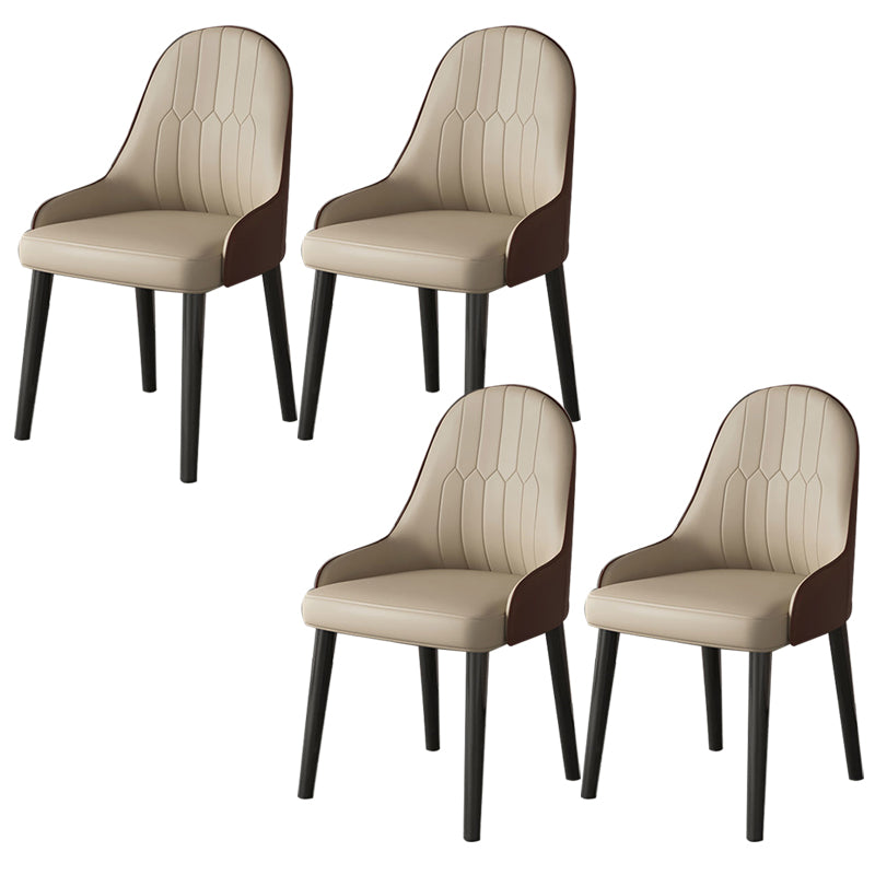 Faux Leather Dining Chair Parsons Home Dining Arm Side Chair