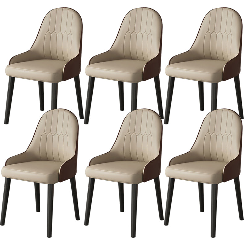 Faux Leather Dining Chair Parsons Home Dining Arm Side Chair