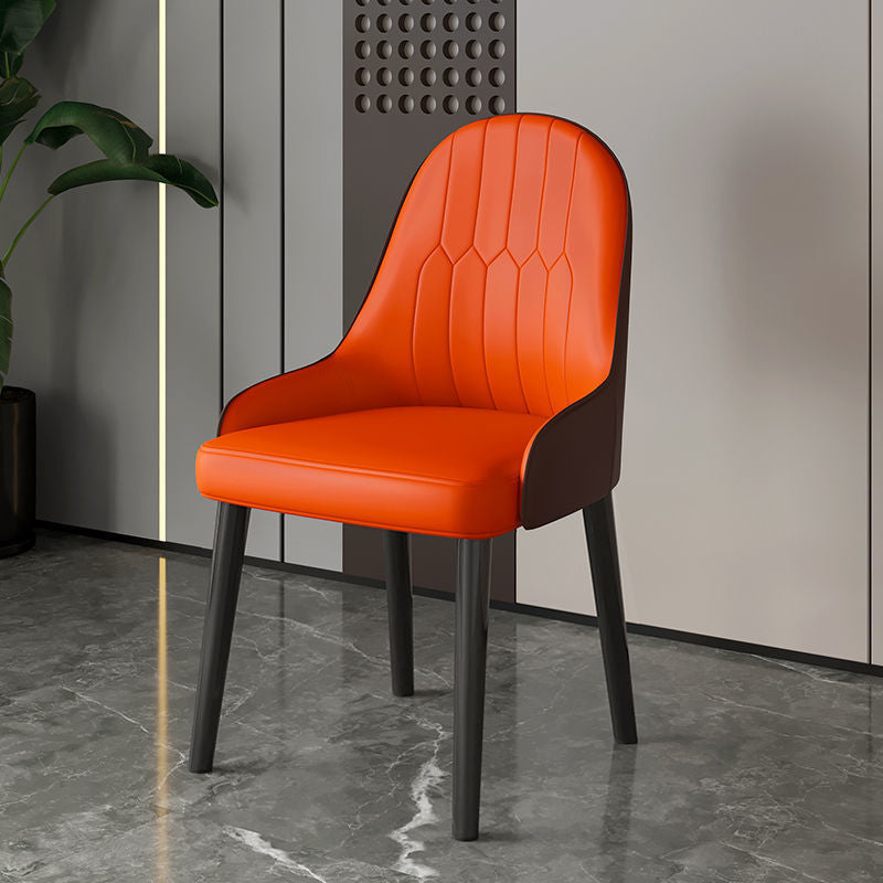 Faux Leather Dining Chair Parsons Home Dining Arm Side Chair