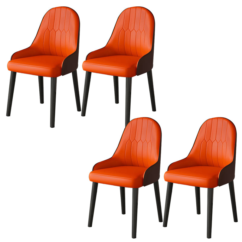 Faux Leather Dining Chair Parsons Home Dining Arm Side Chair