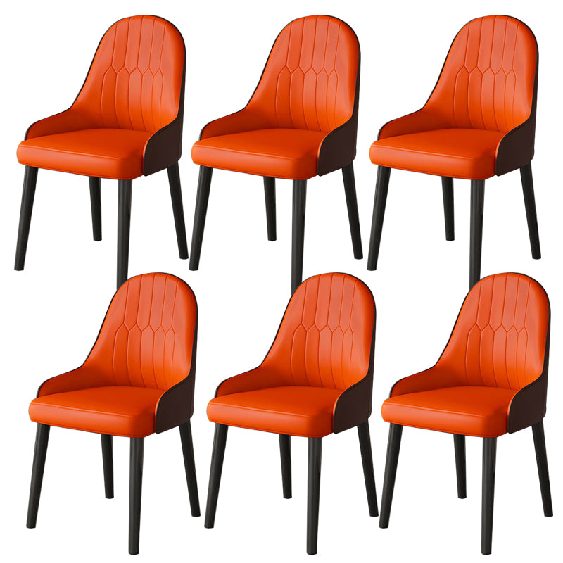 Faux Leather Dining Chair Parsons Home Dining Arm Side Chair