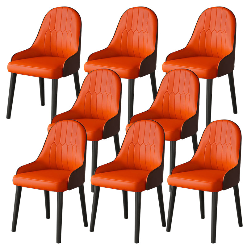 Faux Leather Dining Chair Parsons Home Dining Arm Side Chair