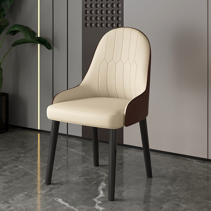 Faux Leather Dining Chair Parsons Home Dining Arm Side Chair