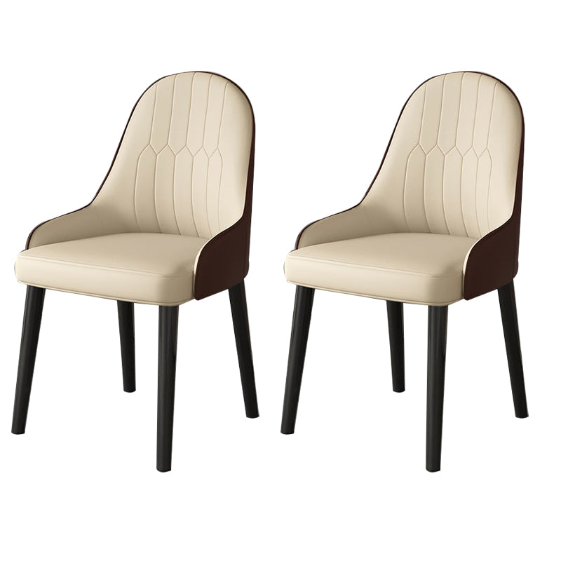 Faux Leather Dining Chair Parsons Home Dining Arm Side Chair