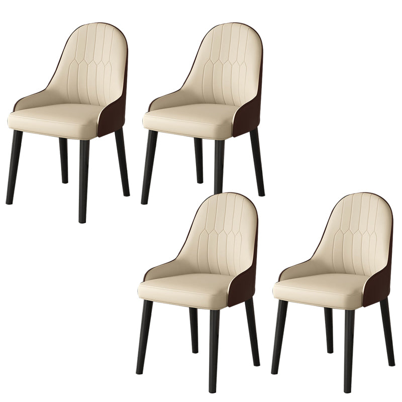 Faux Leather Dining Chair Parsons Home Dining Arm Side Chair