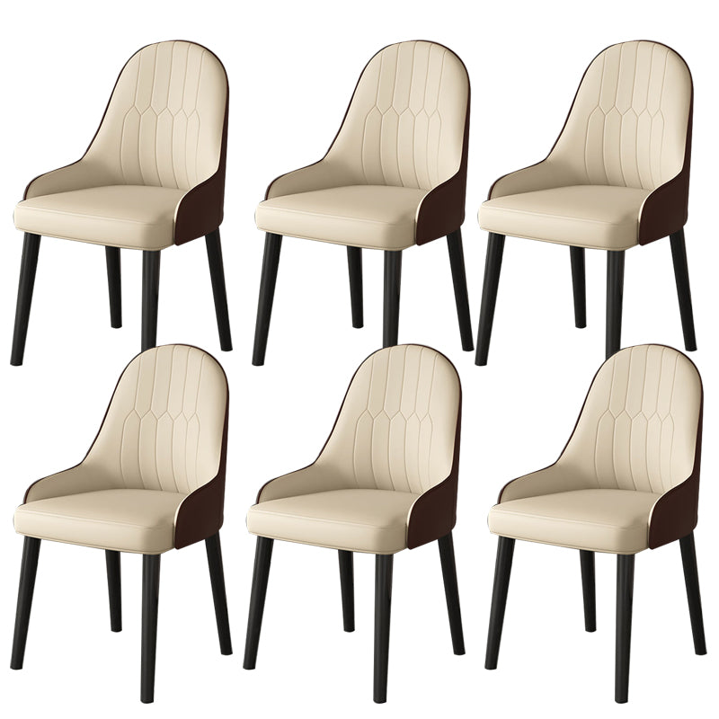 Faux Leather Dining Chair Parsons Home Dining Arm Side Chair