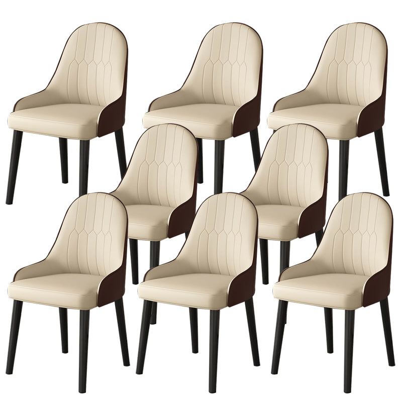 Faux Leather Dining Chair Parsons Home Dining Arm Side Chair