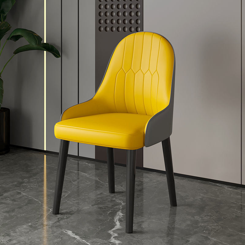 Faux Leather Dining Chair Parsons Home Dining Arm Side Chair