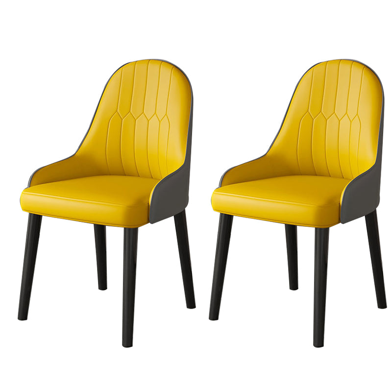 Faux Leather Dining Chair Parsons Home Dining Arm Side Chair