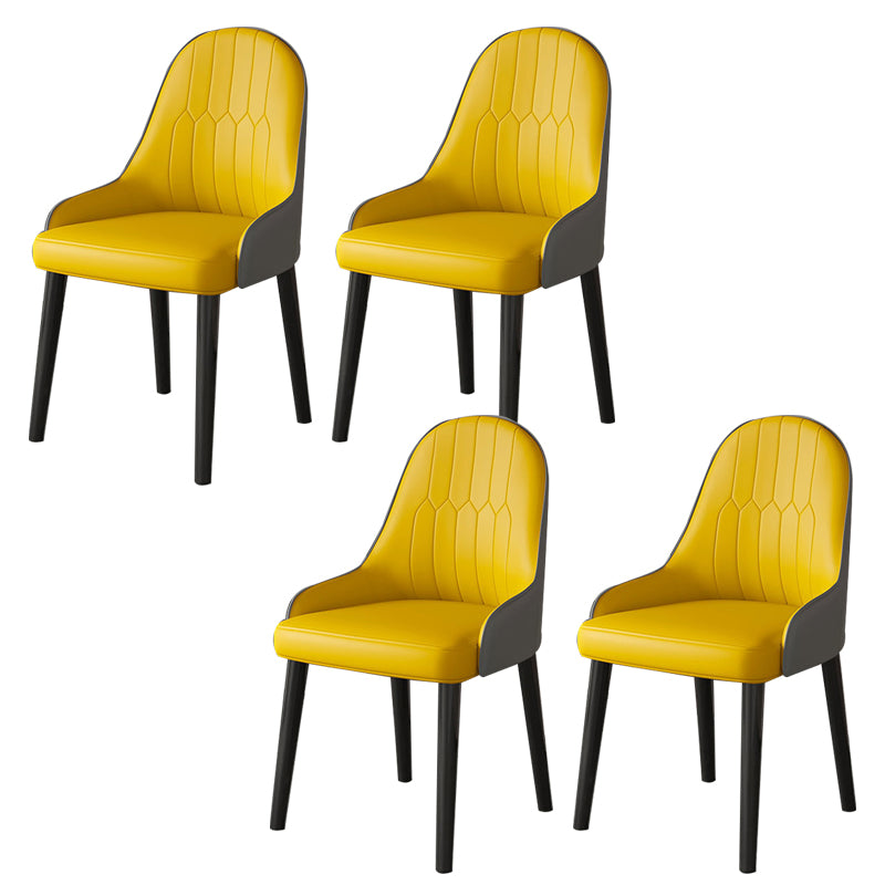 Faux Leather Dining Chair Parsons Home Dining Arm Side Chair