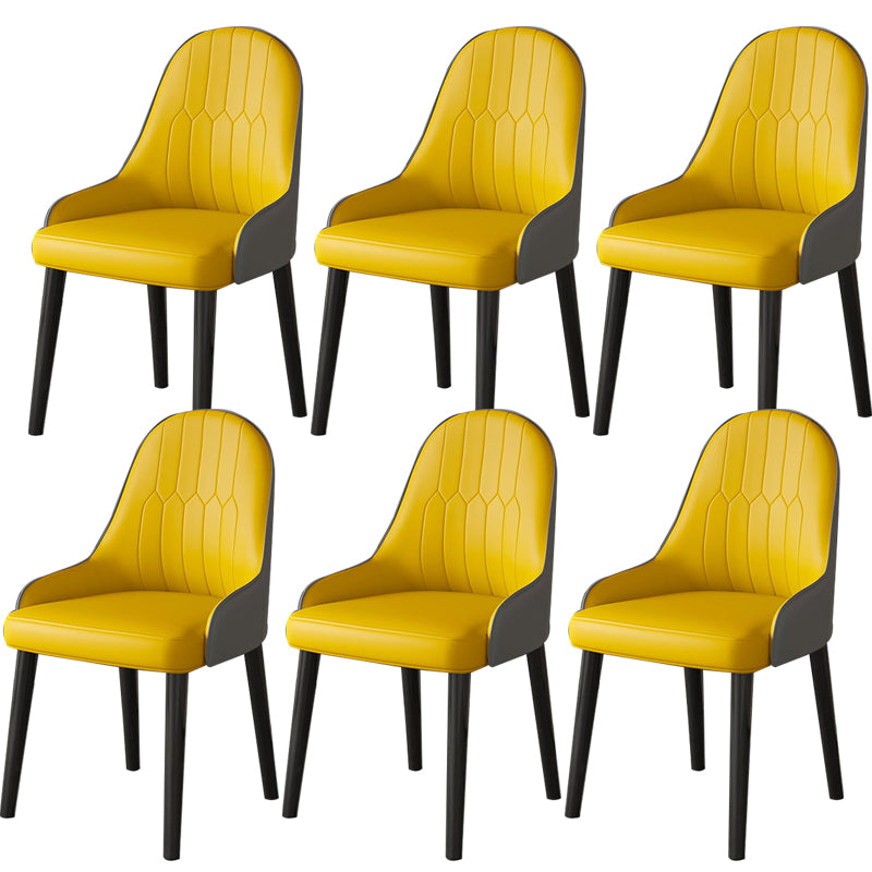 Faux Leather Dining Chair Parsons Home Dining Arm Side Chair