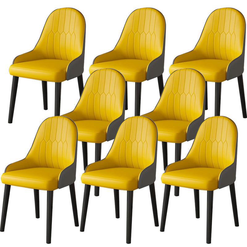 Faux Leather Dining Chair Parsons Home Dining Arm Side Chair