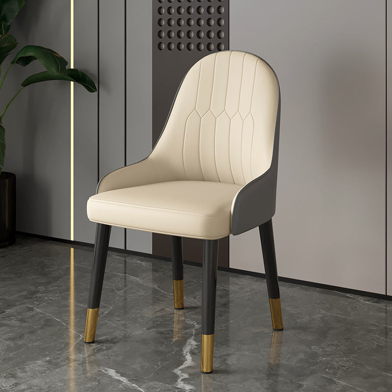 Faux Leather Dining Chair Parsons Home Dining Arm Side Chair