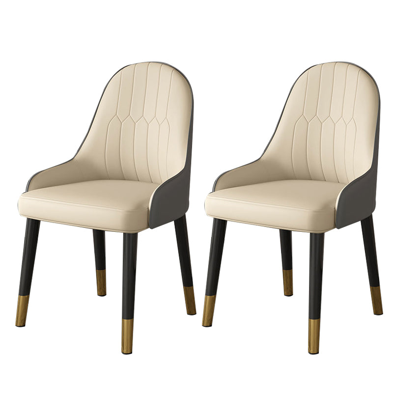 Faux Leather Dining Chair Parsons Home Dining Arm Side Chair